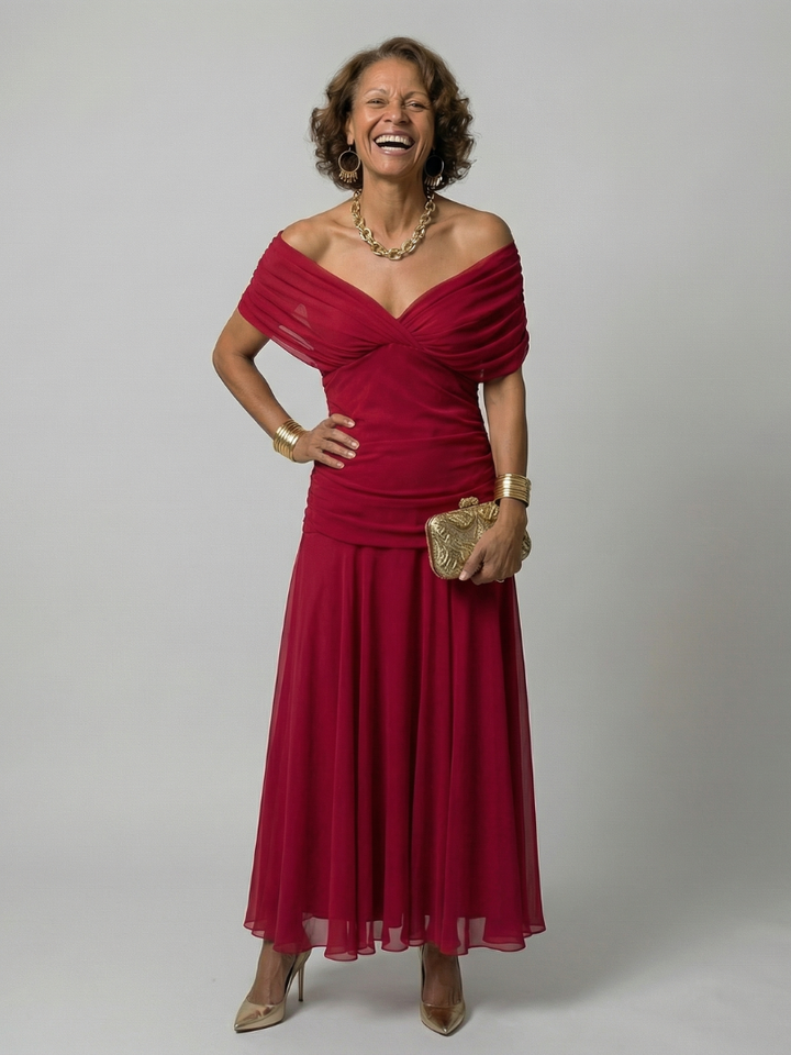 Calen off-shoulder midi dress