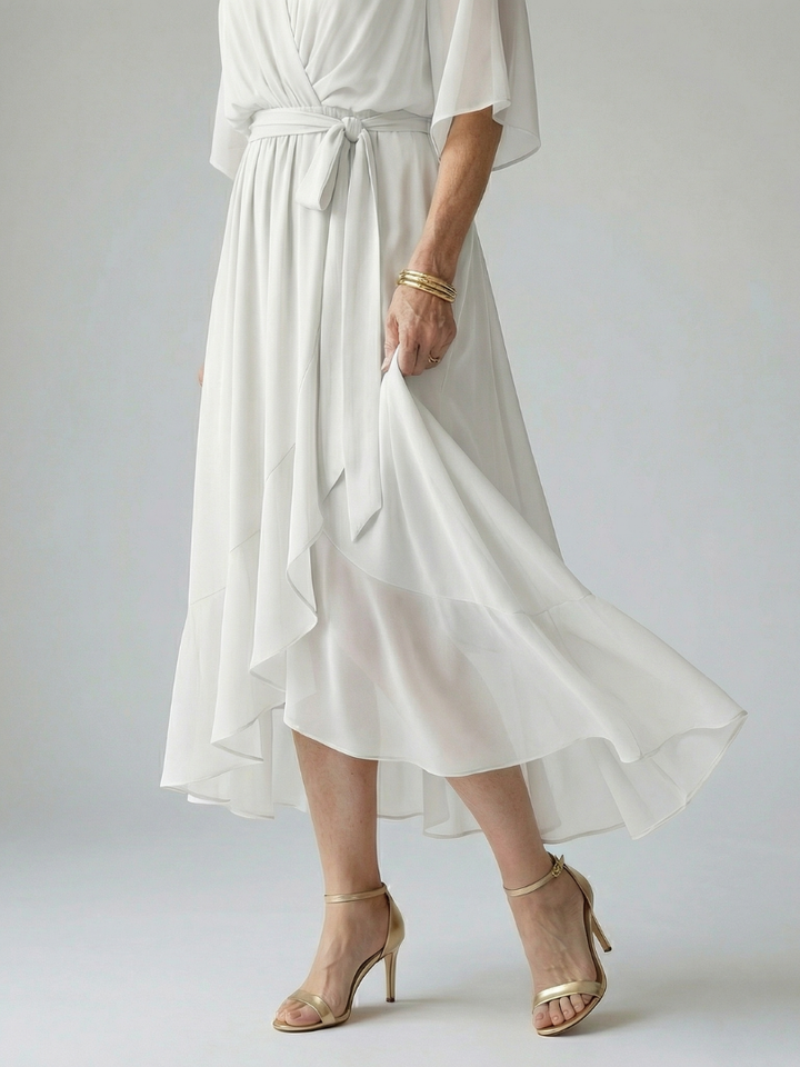 Elric draped midi dress
