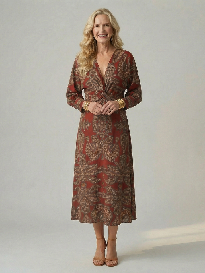 Lune wrap midi dress