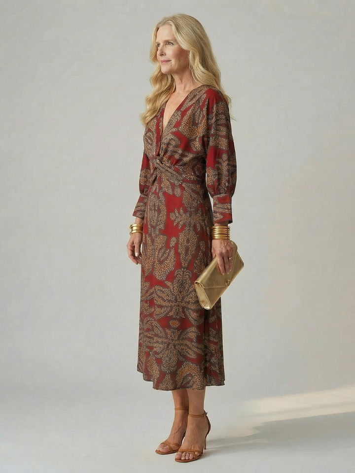 Lune wrap midi dress