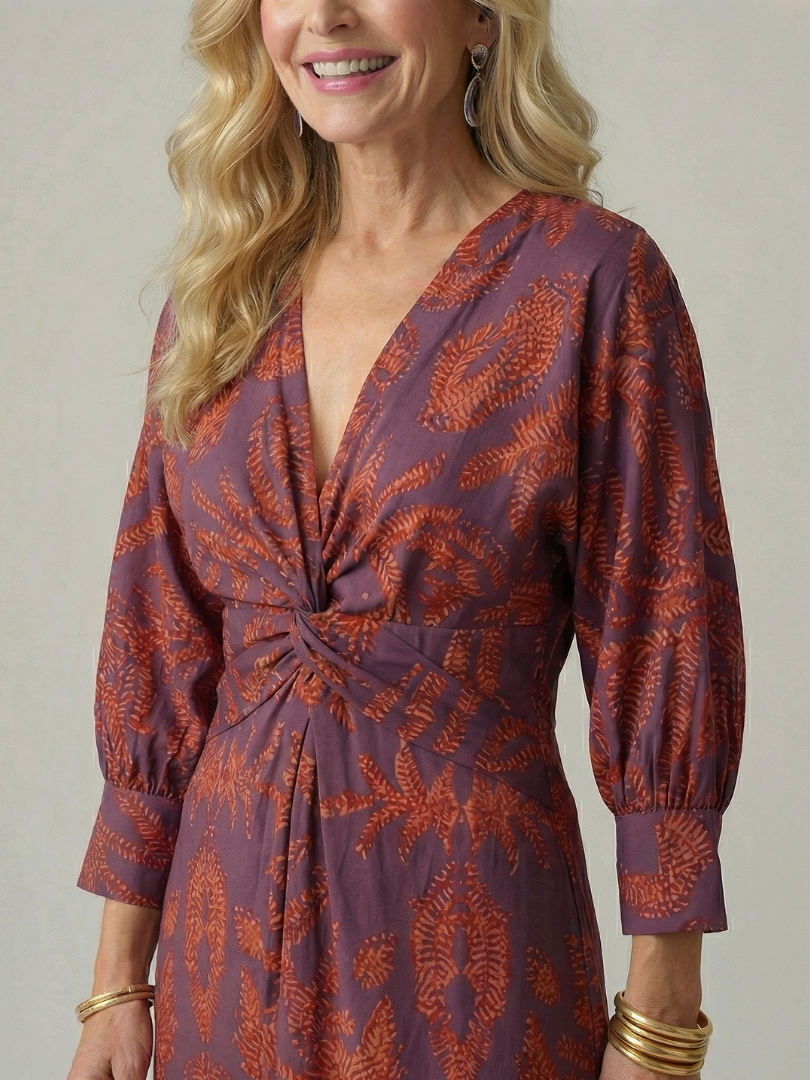 Lune wrap midi dress
