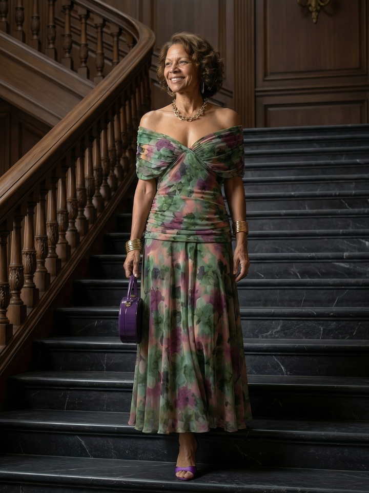 Calen off-shoulder midi dress