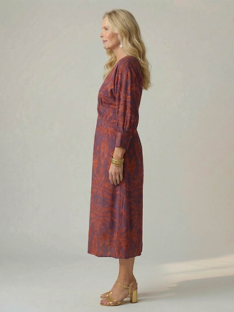 Lune wrap midi dress