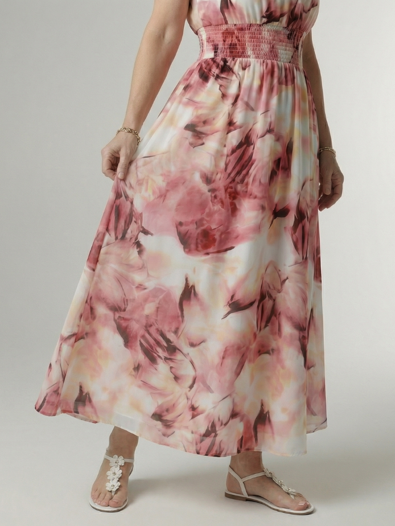 Sylin ruched halter midi dress