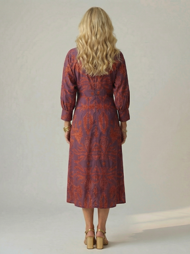 Lune wrap midi dress