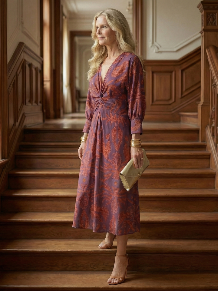 Lune wrap midi dress