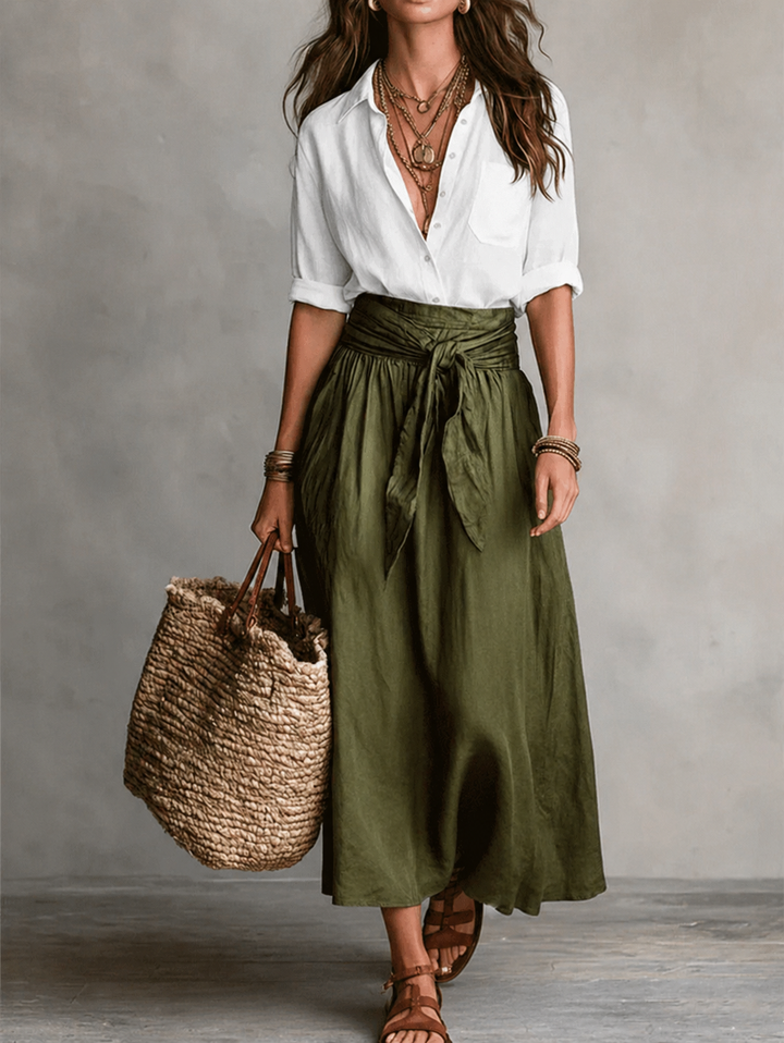 Martina | Elegant and Flowing One-Shoulder Maxi Dress