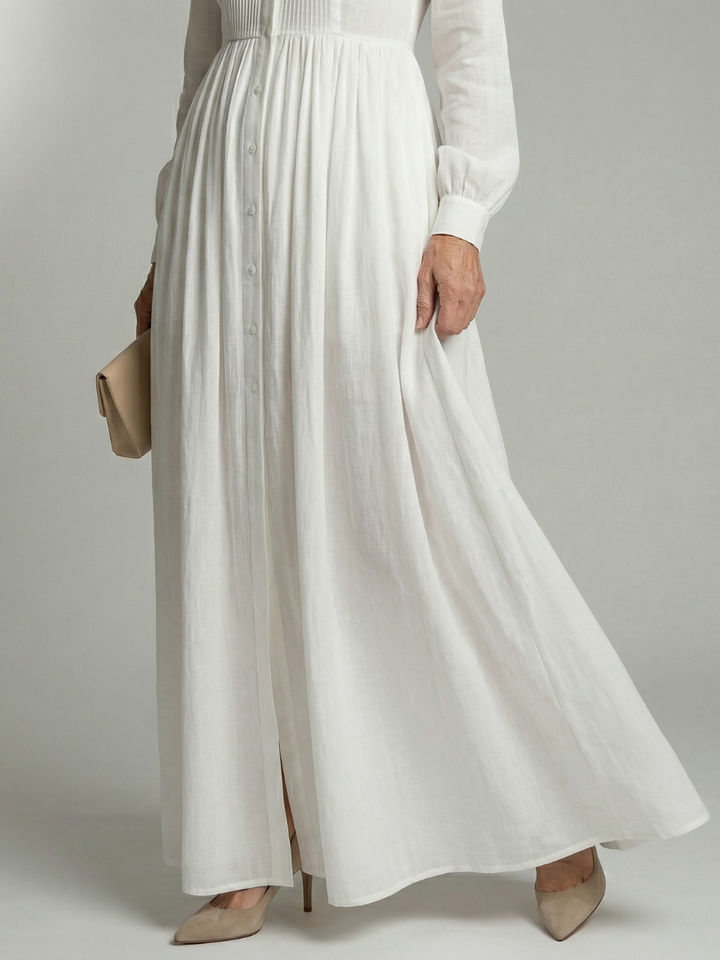 Lioren white flowing maxi dress