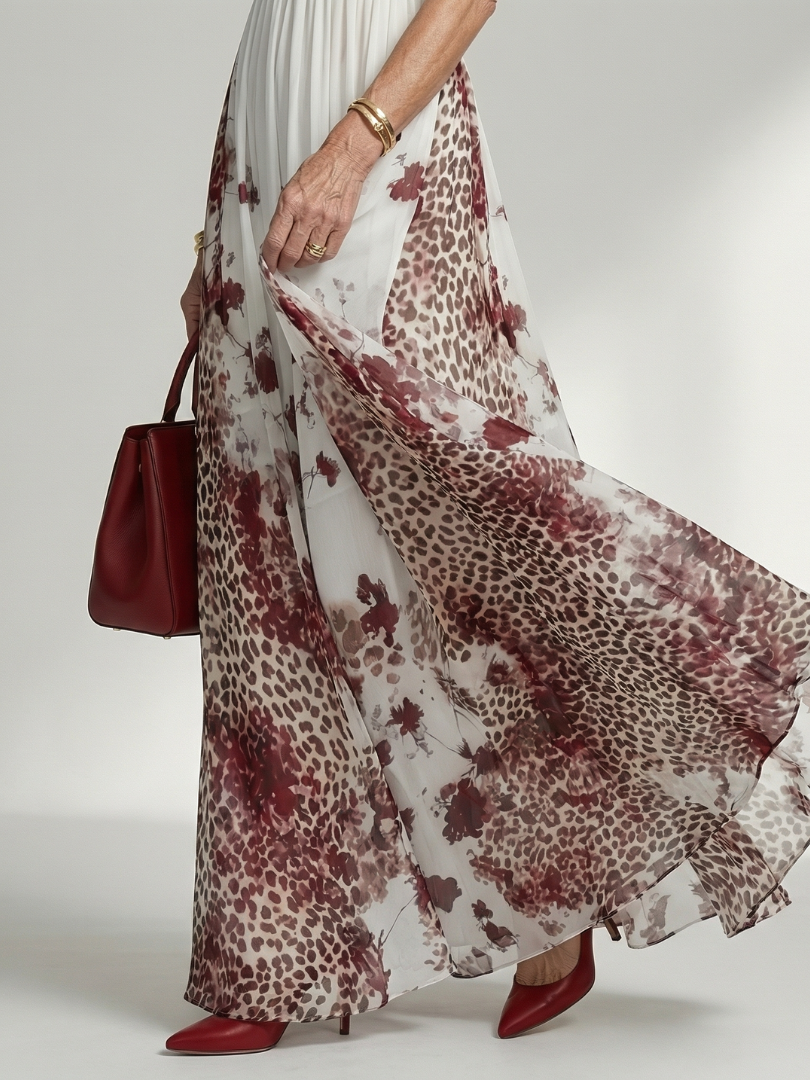 Orlune pleated maxi dress