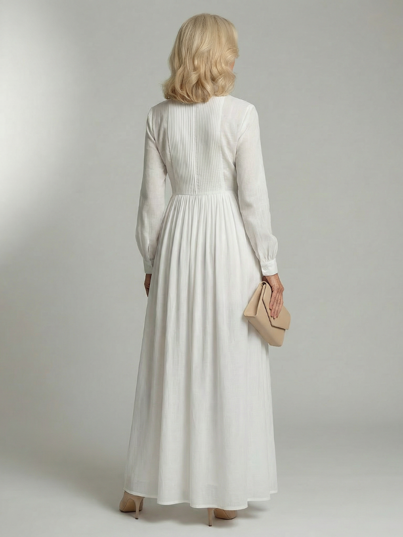 Lioren white flowing maxi dress