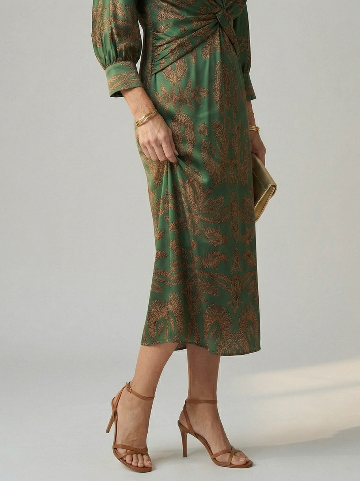 Lune wrap midi dress