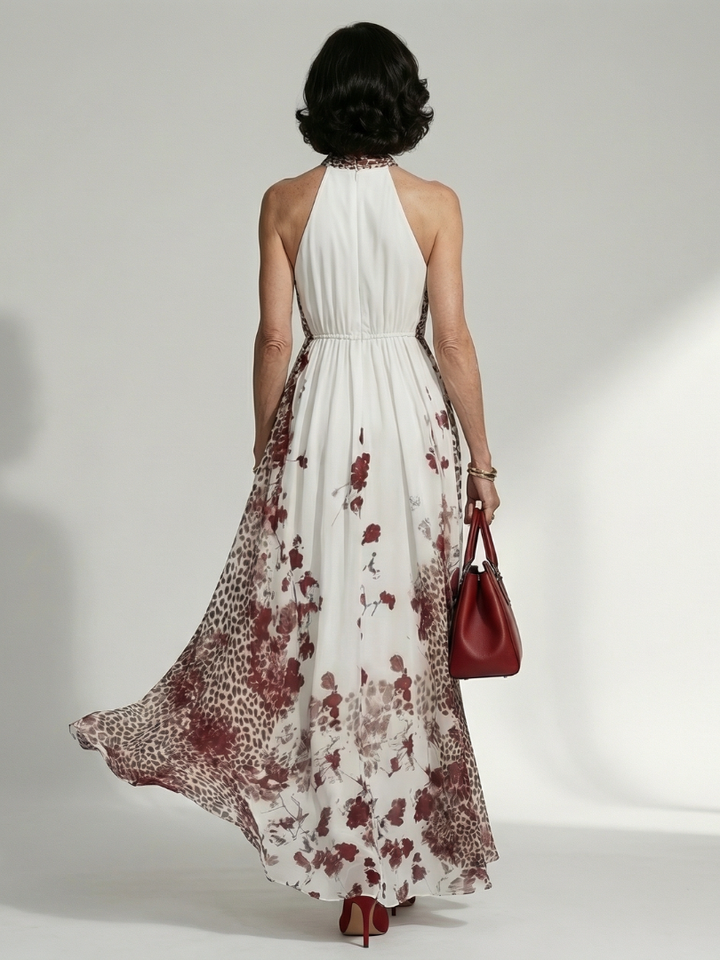 Orlune pleated maxi dress