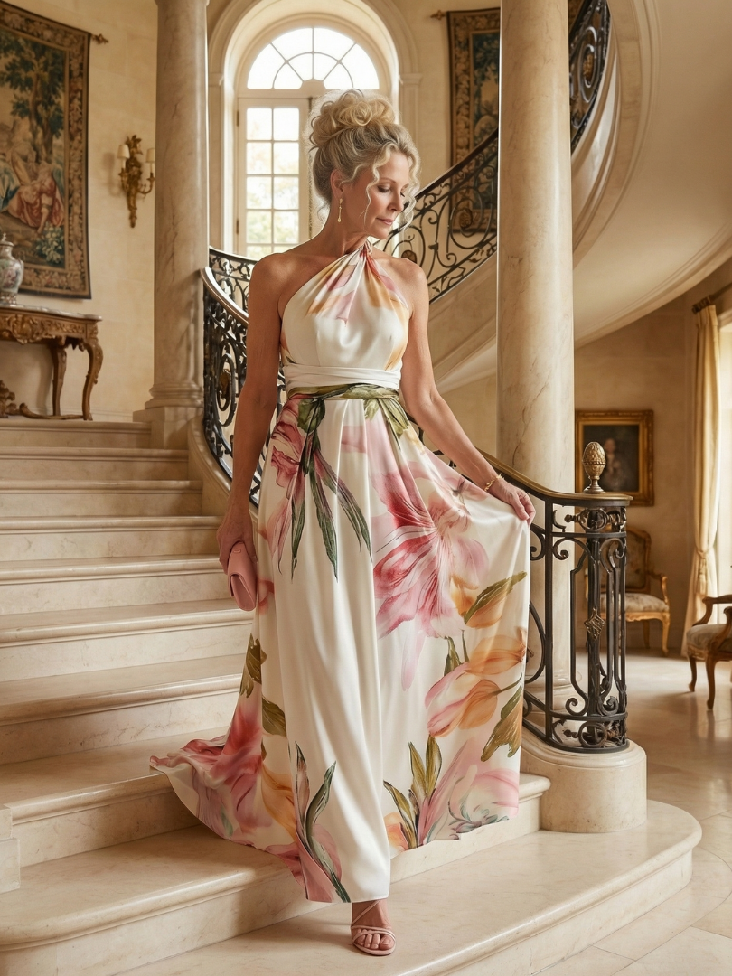 Amiel floral maxi dress