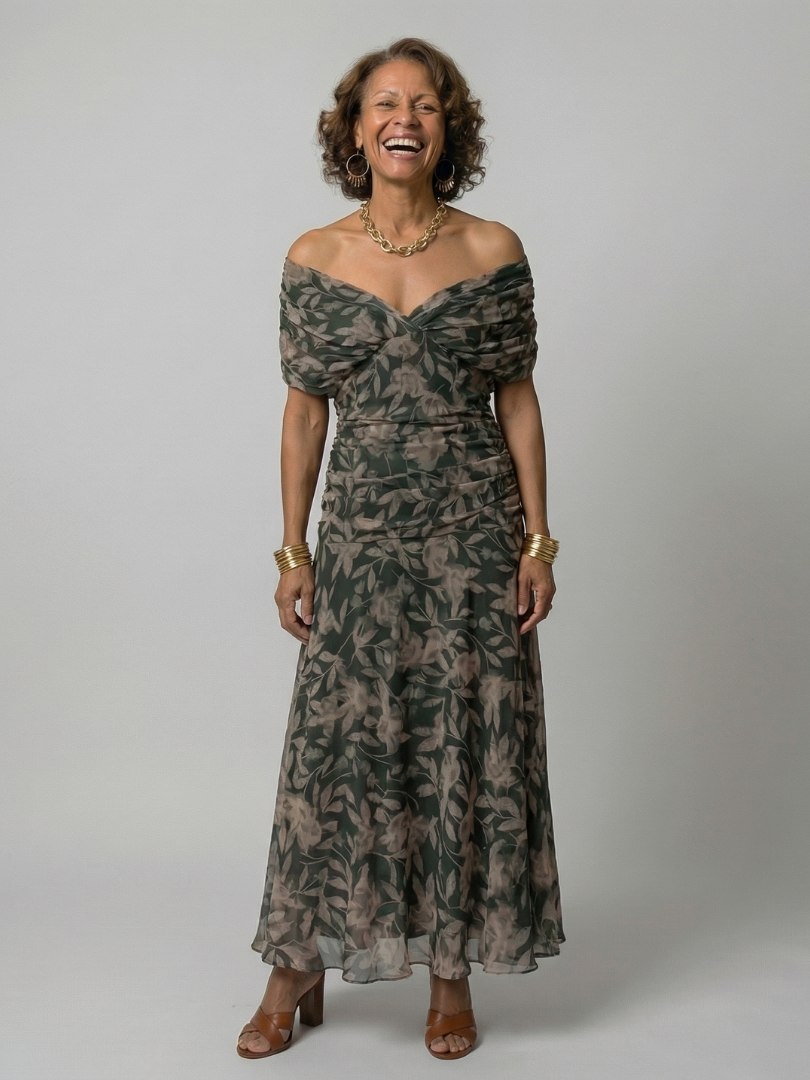 Calen off-shoulder midi dress