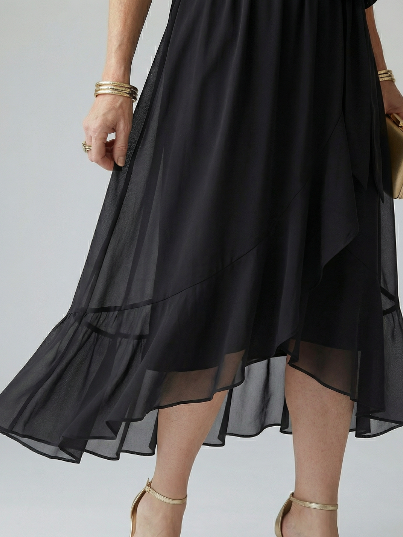 Elric draped midi dress