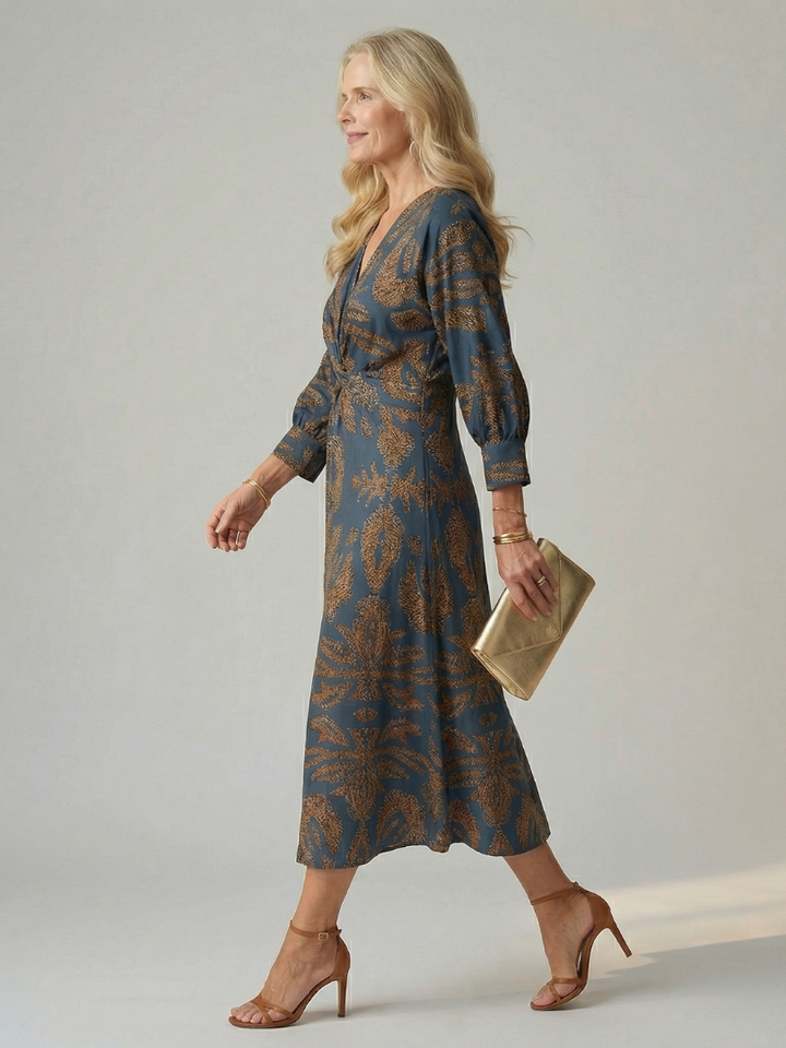 Lune wrap midi dress