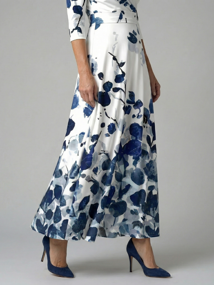 Celine collared wrap midi dress