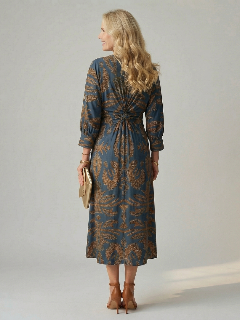 Lune wrap midi dress