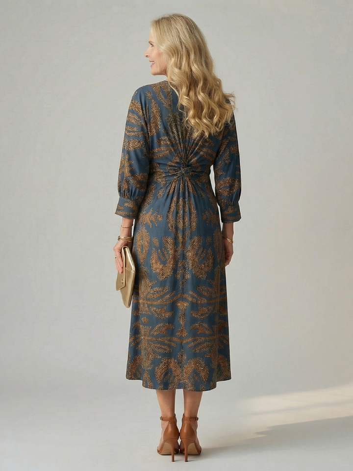 Lune wrap midi dress