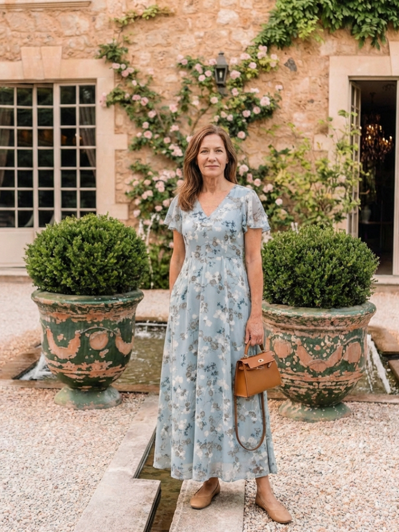 Ismeria floral print maxi dress