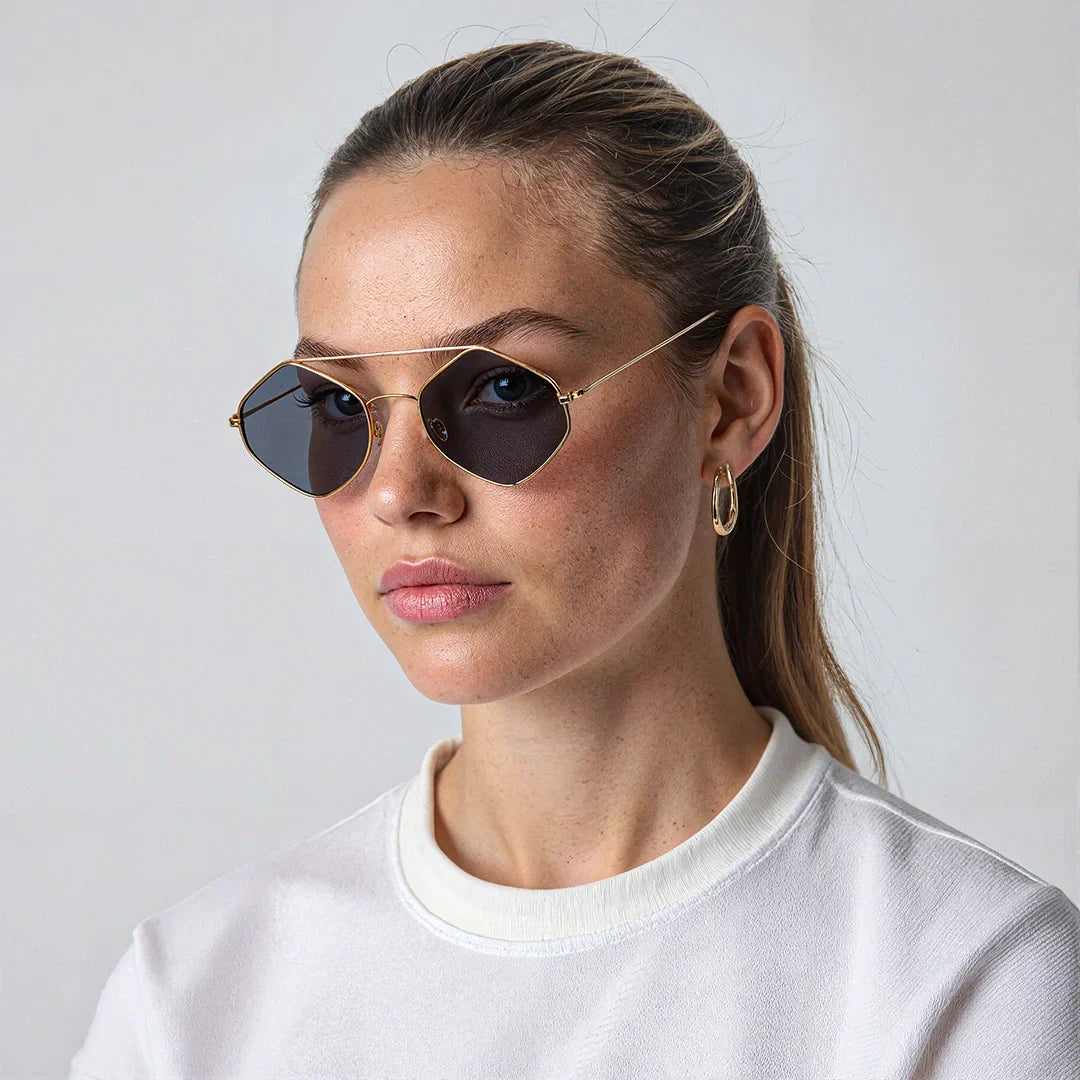Lorraine gold & black sunglasses