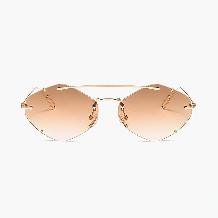 Gemma gold frame tinted-lens sunglasses