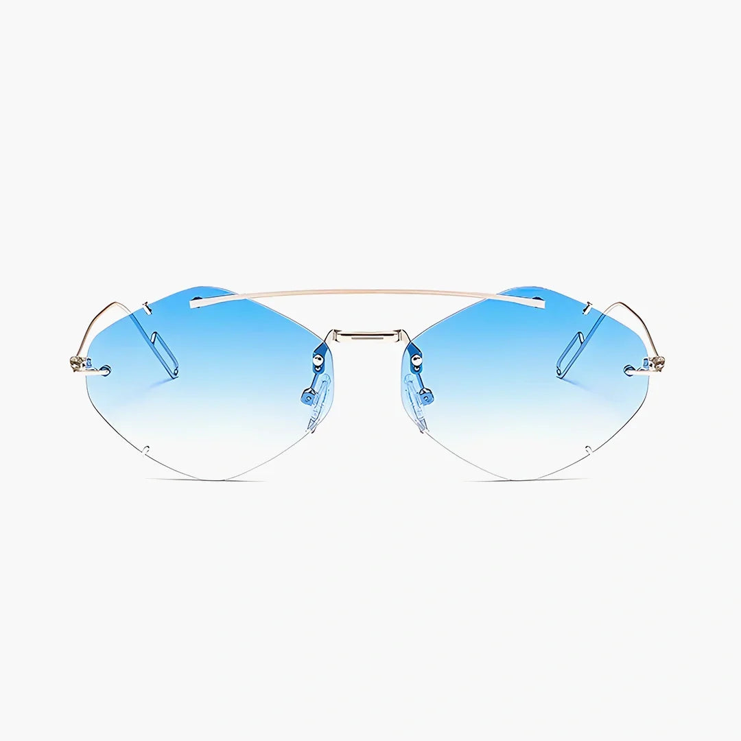 Gemma gold frame tinted-lens sunglasses