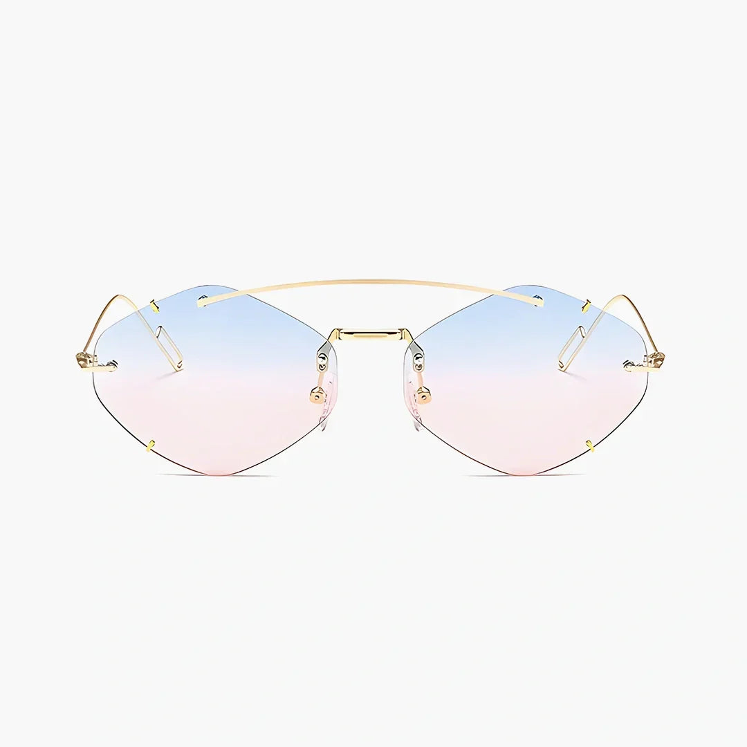 Gemma gold frame tinted-lens sunglasses