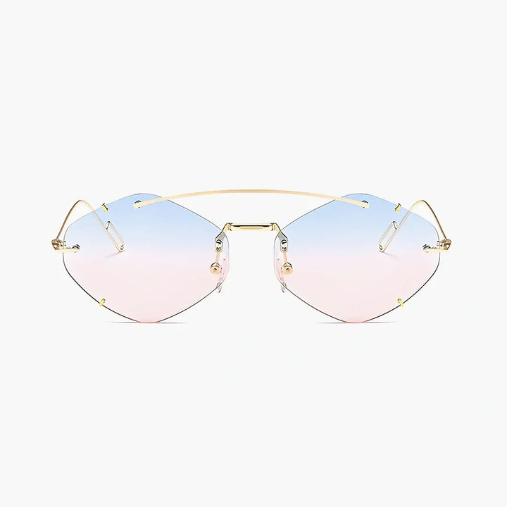 Gemma gold frame tinted-lens sunglasses