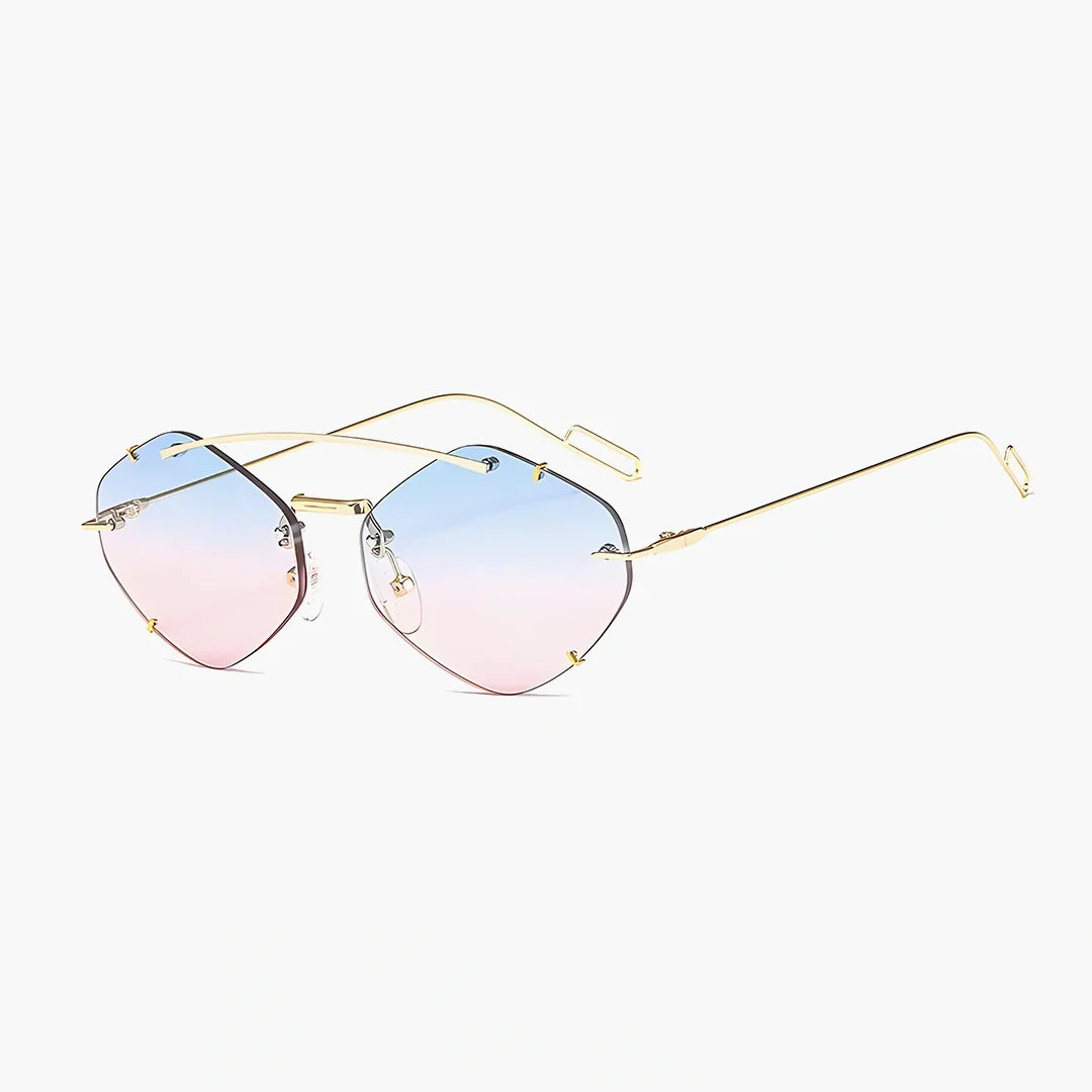 Gemma gold frame tinted-lens sunglasses