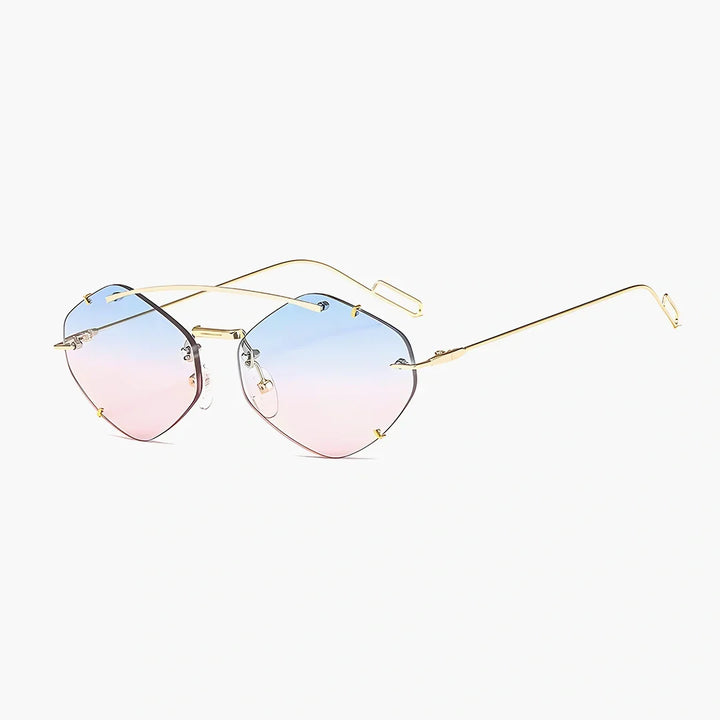 Gemma gold frame tinted-lens sunglasses