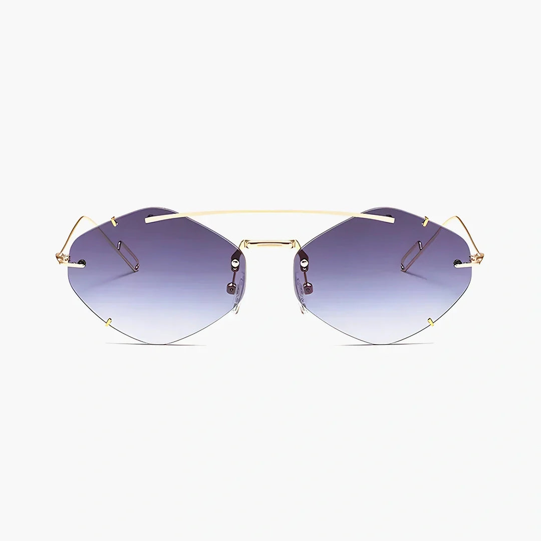 Gemma gold frame tinted-lens sunglasses