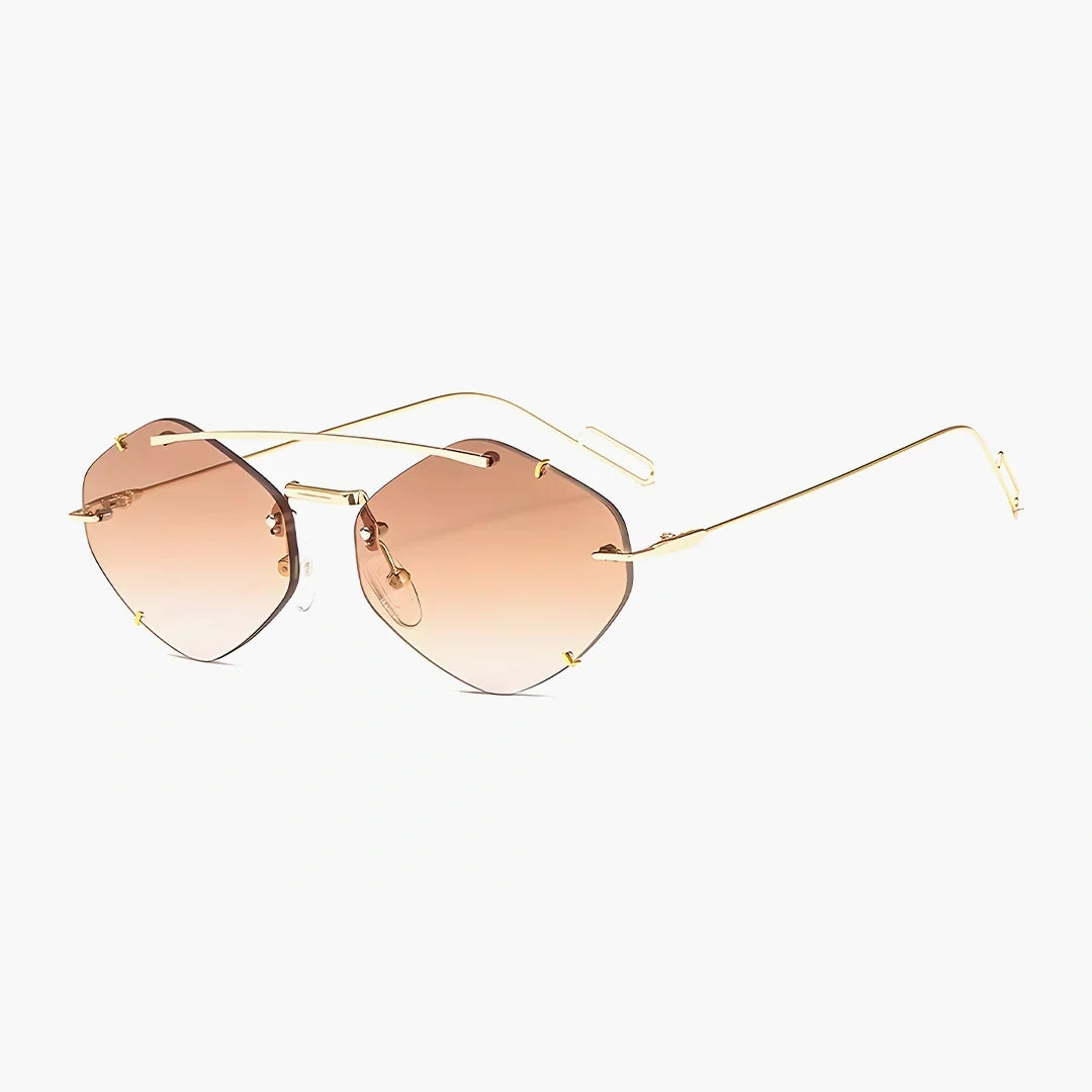 Gemma gold frame tinted-lens sunglasses