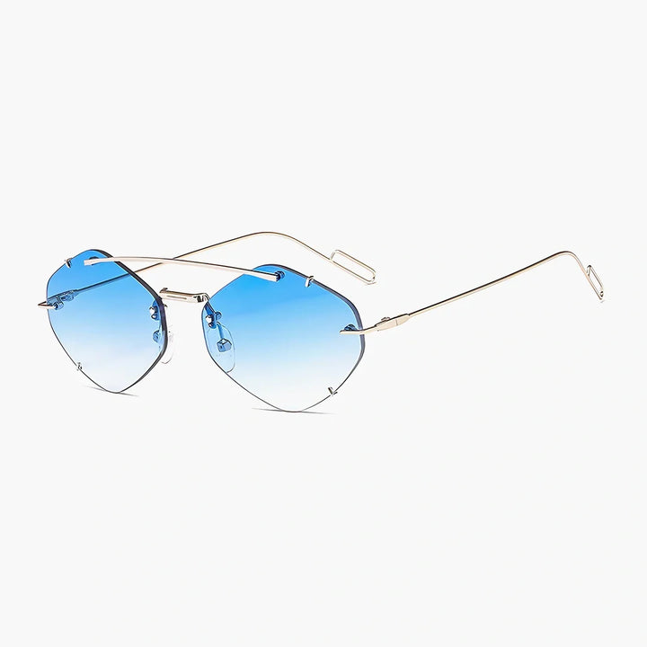 Gemma gold frame tinted-lens sunglasses