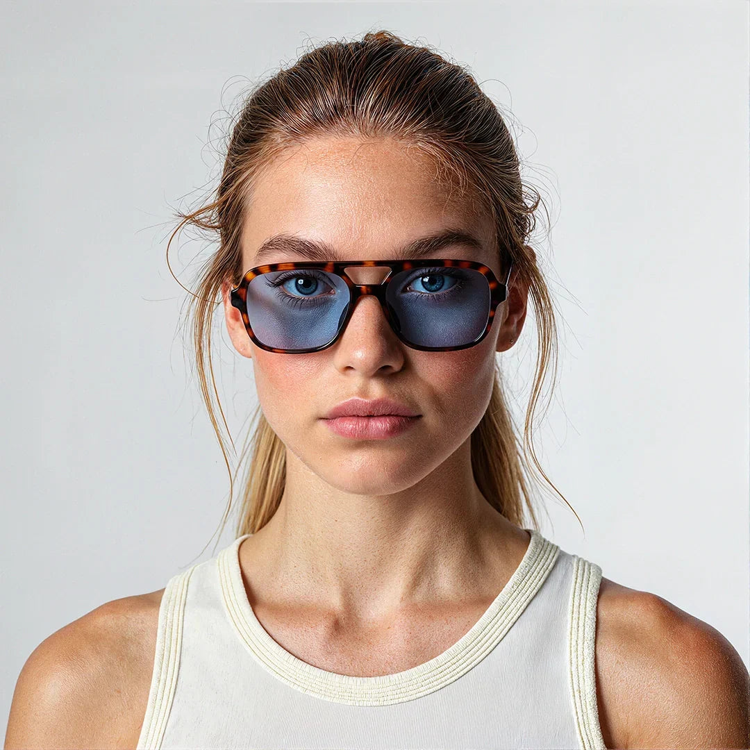 Harriet ice-lens tortoiseshell sunglasses