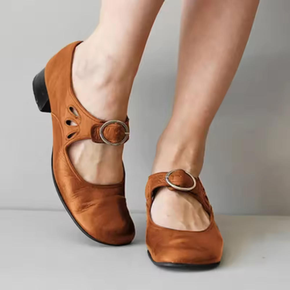 Poppy™ Orthopaedic Mary Jane Shoes in Tan