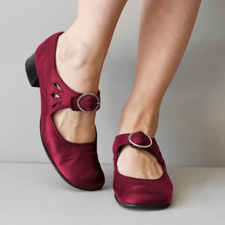 Poppy™ Orthopaedic Mary Jane Shoes in Burgundy